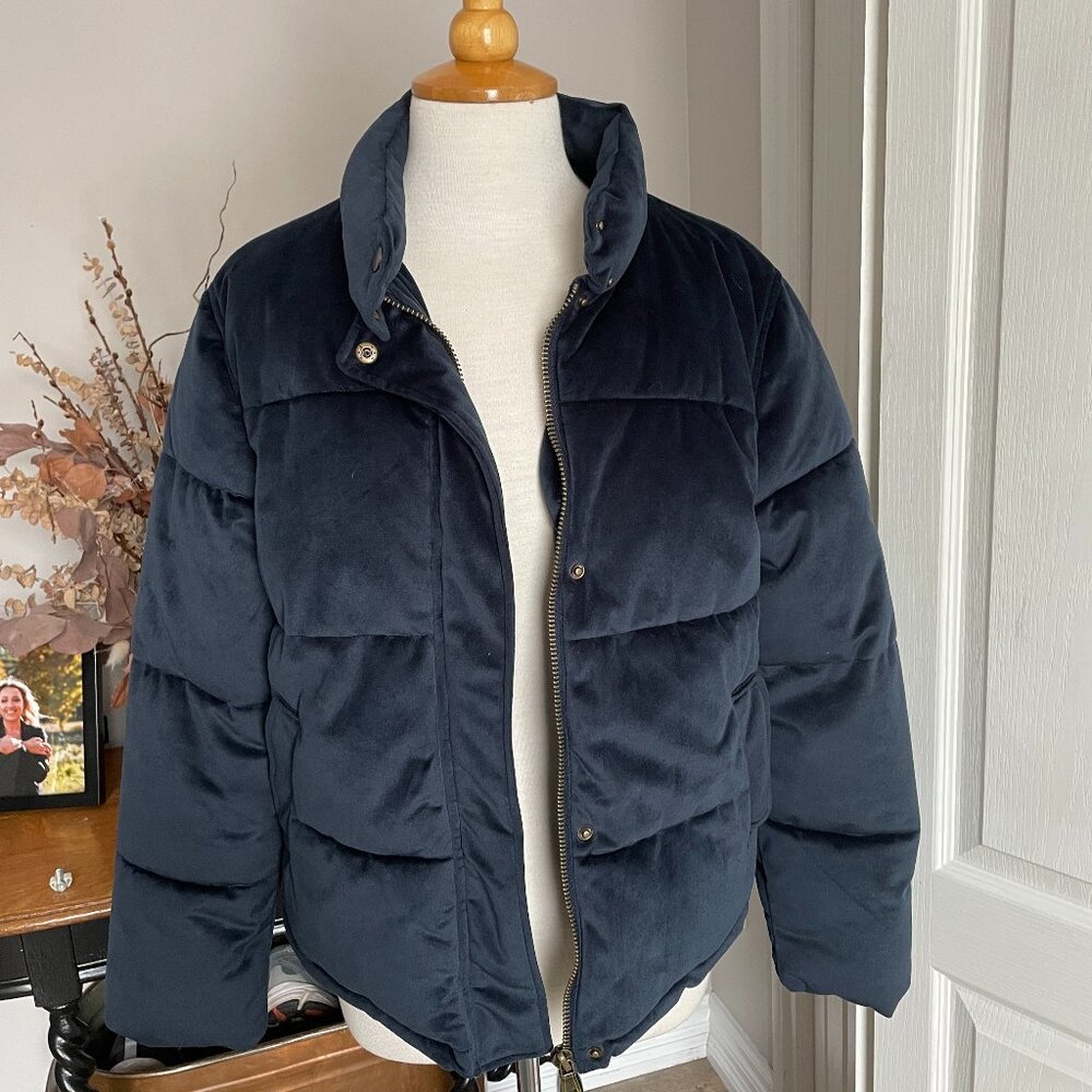 Karen by Simonsen Enzo Velvet Puffer Jacket Size 38 (8) Denmark